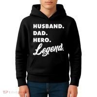 Husband Dad Hero Legend Kids Hoodie thumb 4