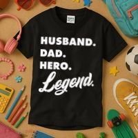 Husband Dad Hero Legend Kids T-Shirt thumb 3