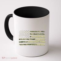 Husband Daddy Protection Hero US American Camo Flag Coffee Mug thumb 0