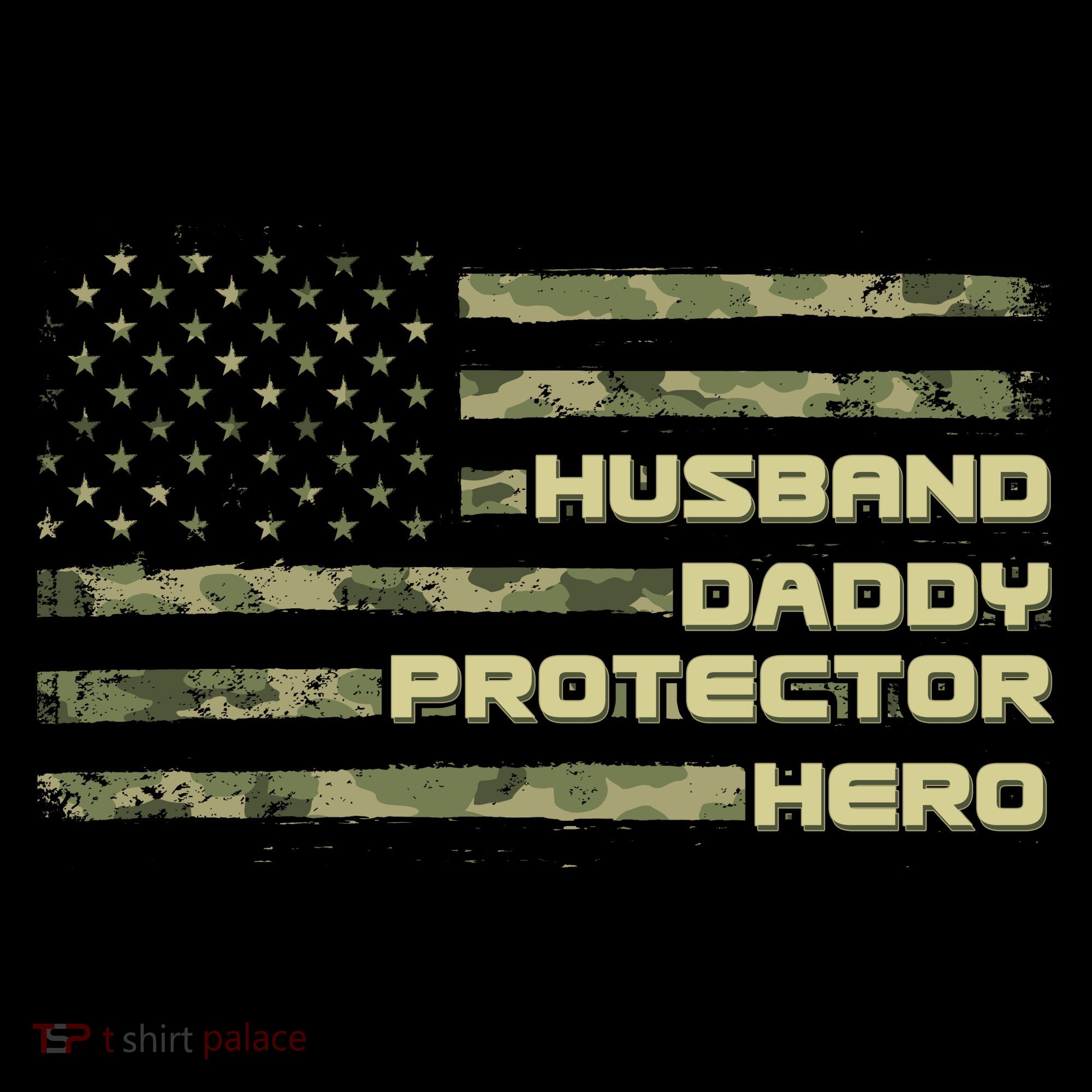 Husband Daddy Protection Hero US American Camo Flag Coffee Mug