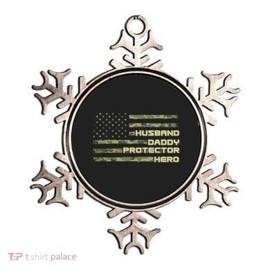 Husband Daddy Protection Hero US American Camo Flag Ornament