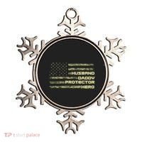 Husband Daddy Protection Hero US American Camo Flag Ornament thumb 0
