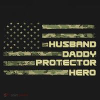 Husband Daddy Protection Hero US American Camo Flag Ornament thumb 1