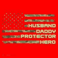 Husband Daddy Protection Hero US American Camo Flag Santa Hat thumb 1
