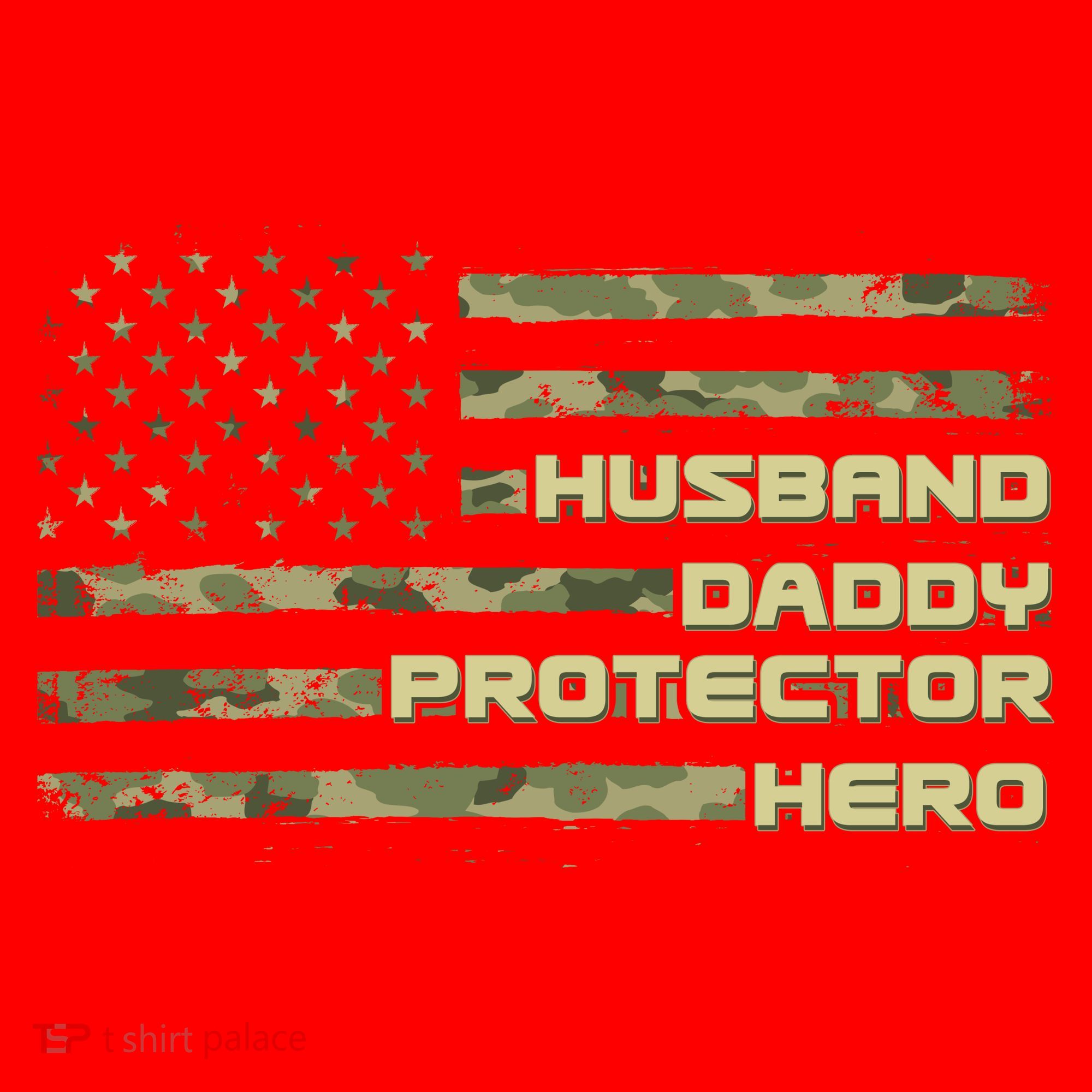 Husband Daddy Protection Hero US American Camo Flag Santa Hat