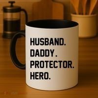 Husband Daddy Protector Hero Coffee Mug thumb 4