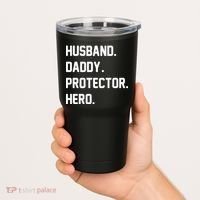 Husband Daddy Protector Hero Tumbler thumb 2