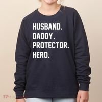 Husband Daddy Protector Hero Women's Sweatshirt thumb 0