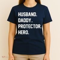 Husband Daddy Protector Hero T-Shirt thumb 4