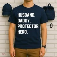 Husband Daddy Protector Hero T-Shirt thumb 6