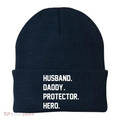Husband Daddy Protector Hero Beanie
