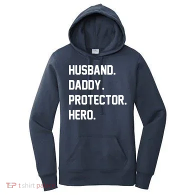 Husband Daddy Protector Hero Women's Hoodie