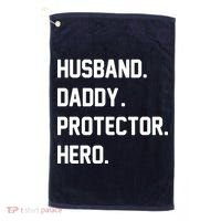 Husband Daddy Protector Hero Golf Towel thumb 0