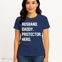 Husband Daddy Protector Hero Women's T-Shirt thumb 4