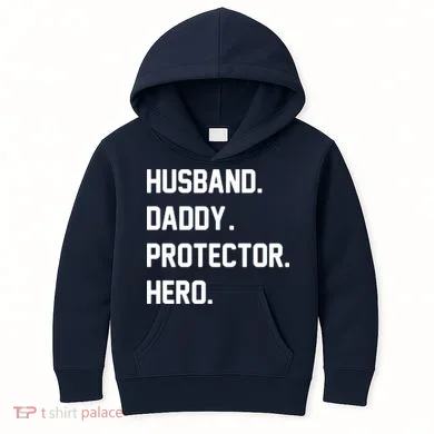 Husband Daddy Protector Hero Kids Hoodie