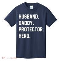 Husband Daddy Protector Hero Kids T-Shirt thumb 0