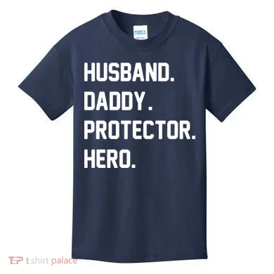 Husband Daddy Protector Hero Kids T-Shirt