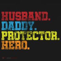 Husband Daddy Protector Hero Distressed Long Sleeve Shirt thumb 2