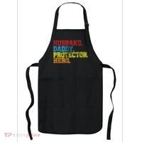 Husband Daddy Protector Hero Distressed Apron thumb 0