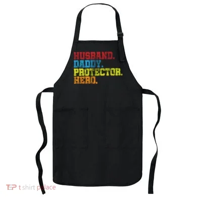 Husband Daddy Protector Hero Distressed Apron
