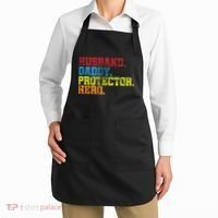 Husband Daddy Protector Hero Distressed Apron thumb 2