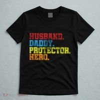 Husband Daddy Protector Hero Distressed T-Shirt thumb 5