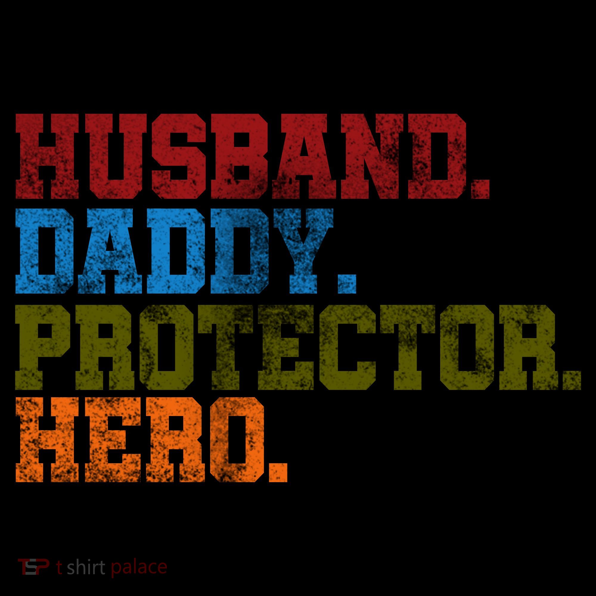 Husband Daddy Protector Hero Distressed Coffee Mug