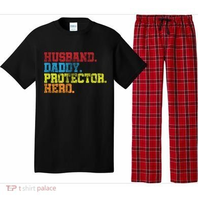 Husband Daddy Protector Hero Distressed Pajama Set