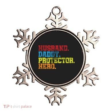 Husband Daddy Protector Hero Distressed Ornament