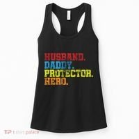 Husband Daddy Protector Hero Distressed Women's Tank Top thumb 0