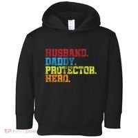 Husband Daddy Protector Hero Distressed Toddler Hoodie thumb 0