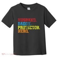 Husband Daddy Protector Hero Distressed Toddler T-Shirt thumb 0