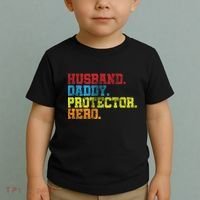 Husband Daddy Protector Hero Distressed Toddler T-Shirt thumb 2