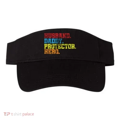 Husband Daddy Protector Hero Distressed Visor