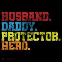 Husband Daddy Protector Hero Distressed Women's Long Sleeve Shirt thumb 2
