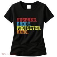 Husband Daddy Protector Hero Distressed Women's T-Shirt thumb 0