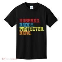 Husband Daddy Protector Hero Distressed Kids T-Shirt thumb 0