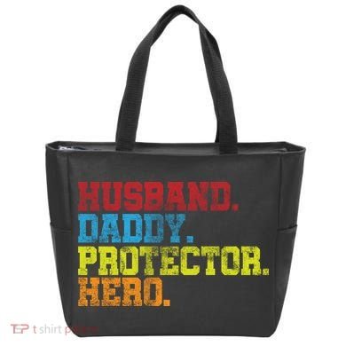 Husband Daddy Protector Hero Distressed Tote Bag