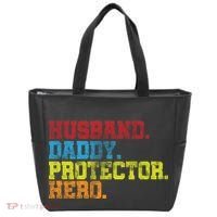 Husband Daddy Protector Hero Distressed Tote Bag thumb 0