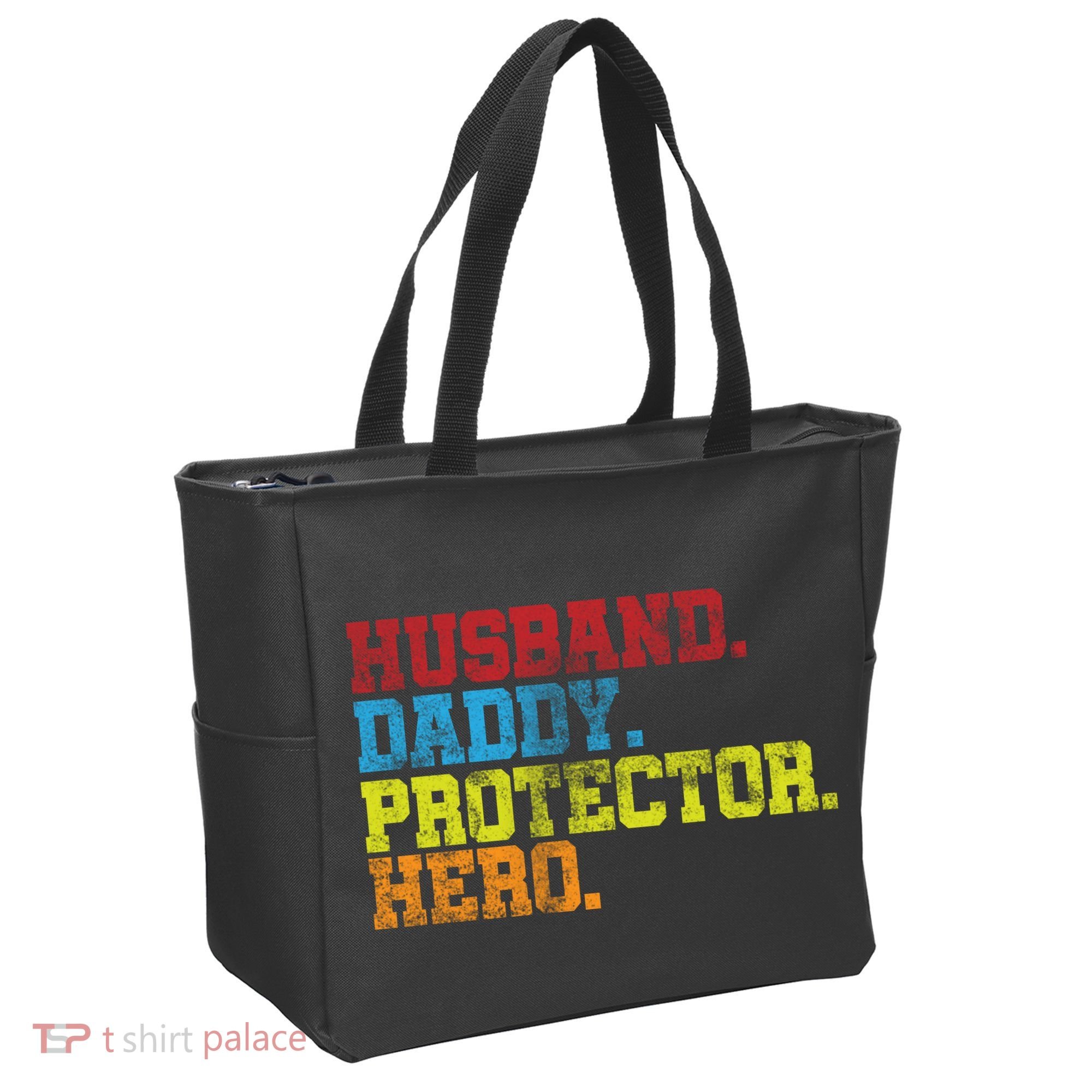 Husband Daddy Protector Hero Distressed Tote Bag