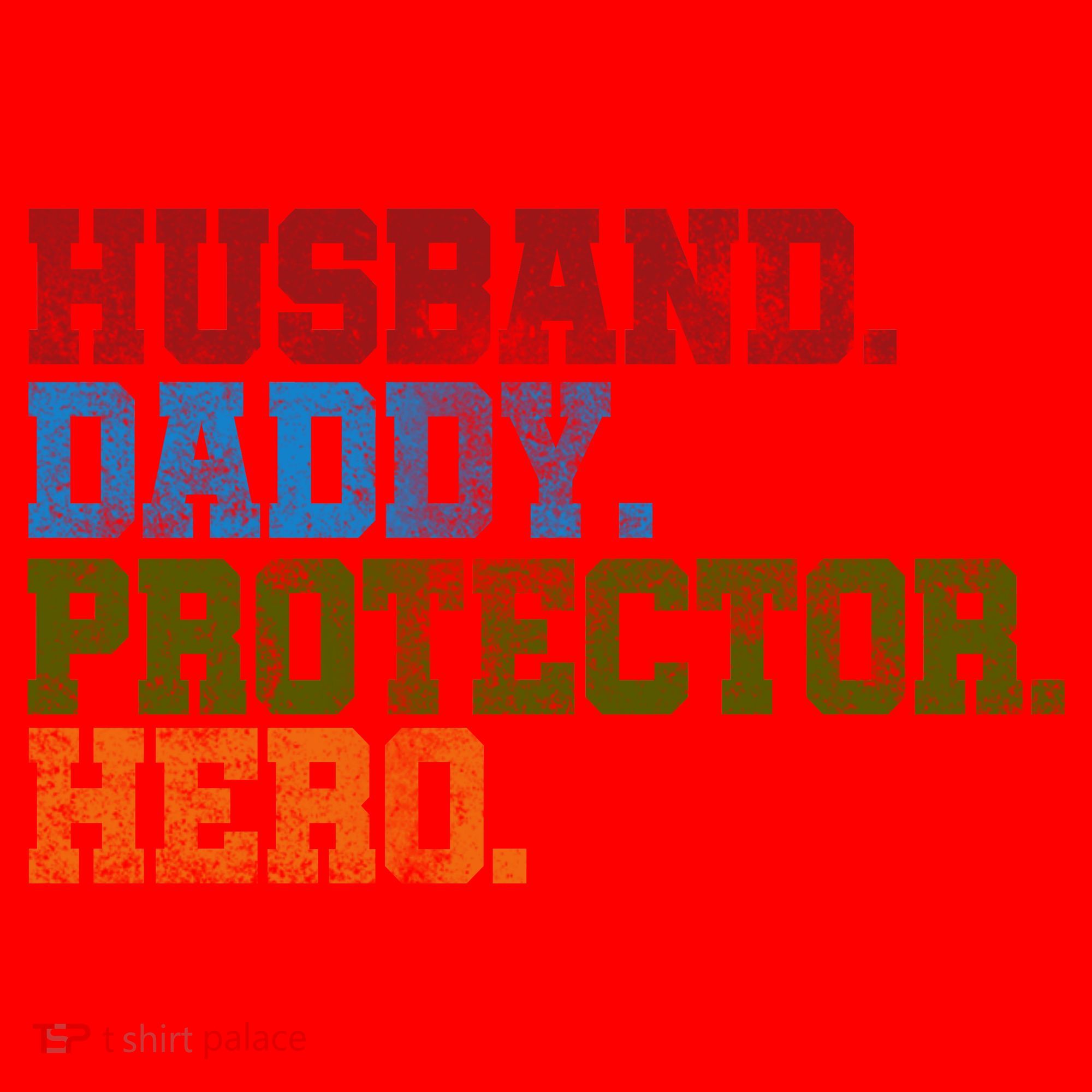 Husband Daddy Protector Hero Distressed Santa Hat