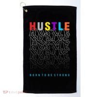 Hustle Born To Be Strong Golf Towel thumb 0