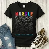 Hustle Born To Be Strong Women's T-Shirt thumb 3