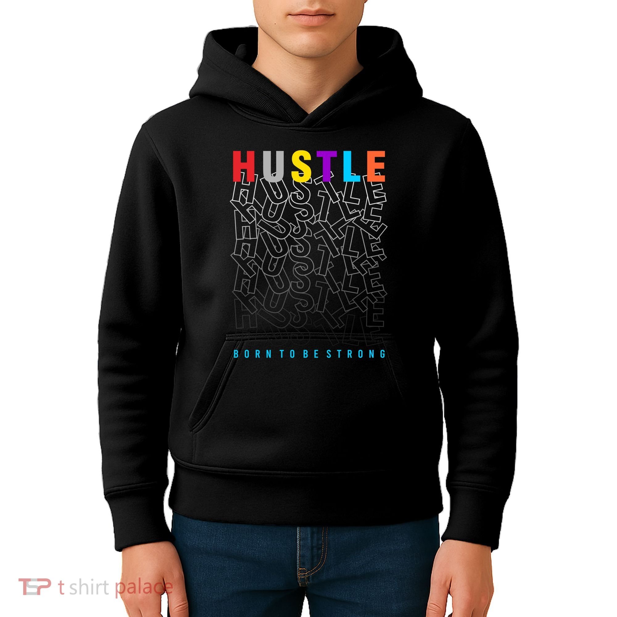 Hustle Born To Be Strong Kids Hoodie