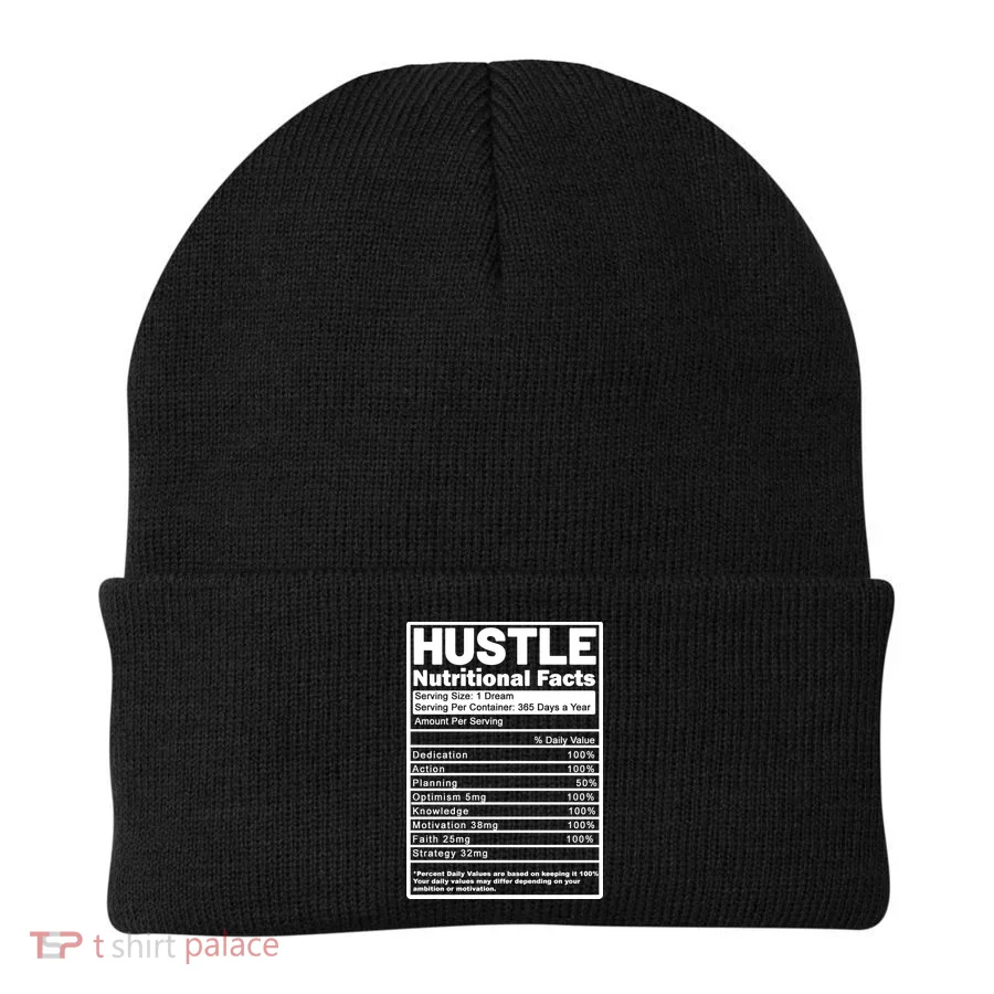 Hustle Nutrition Facts Values Beanie