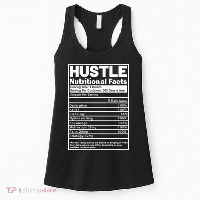 Hustle Nutrition Facts Values Women's Tank Top