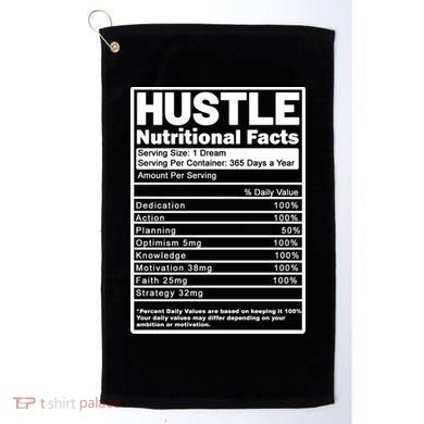 Hustle Nutrition Facts Values Golf Towel