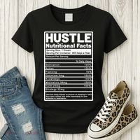Hustle Nutrition Facts Values Women's T-Shirt thumb 3