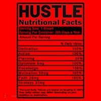 Hustle Nutrition Facts Values Santa Hat thumb 1