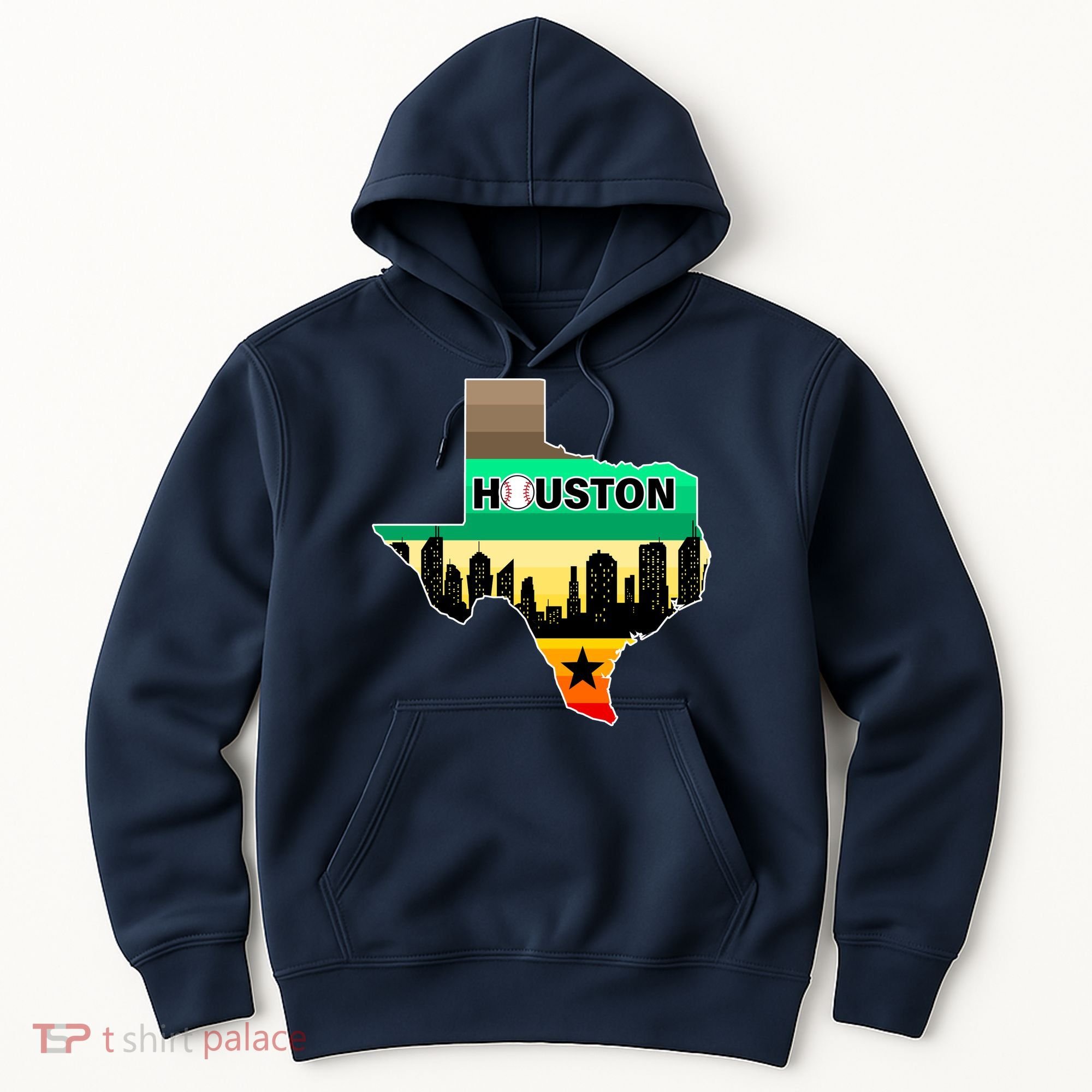 Huston Texas Baseball City Logo Hoodie